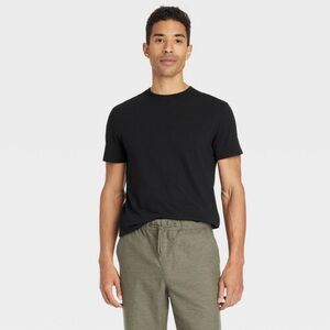 Men’s Casual Fit Every Wear Short Sleeve T-Shirt - Goodfellow & Co Black L